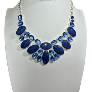 Sapphire 925 Large Gemstone Necklace